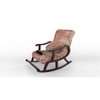 Brandilyn Solid Wood Rocking Chair in Beige printed Colour