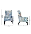 Iris Bloom Wing Back Chair in Multi Colour