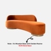 Maddox Velvet 3 Seater Sofa in Orange Colour