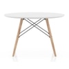 Ormond Round Solid Wood Coffee Table In White Finish