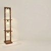 Daffodil Beige Jute Floor Lamp with Beige Jute Base