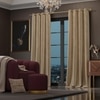 Stoa Paris Velvet Long Door Curtains, Premium Dim-Out Curtain for Pack of 2, Date Night - Ivory Elegance