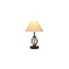 Jane off-white cotton Table lamp with Iron Base