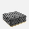 Rainn Ottoman in Midnight Grey Colour