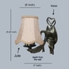 Devansh Gold Antique Wall Mounted Lamp With Beige Jute Shade