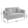 Daraco Velvet 2 Seater Sofa in Grey Color