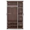 Miller 3 Door Wardrobe With Mirror and Lock in Two Tone Finish