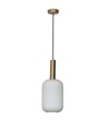 Maloto Frosted White Luster And Brass Hanging Light