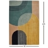 Presto Blue Geometric Hand Tufted Wool Carpet 8X10 Feet