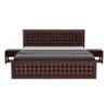 Venturi Solid Wood Queen Size Non Storage Bed In Walnut Finish