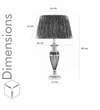 Ingleby Aluminium Table Lamp With Black Cotton Shade