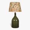 Flora Handicrafted Table Lamp in Green and Printed Colour