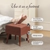 Axel Faux Leather Wooden bench stool for bedroom