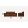 Cacef 3 Seater Pull Out Sofa cum Bed  in Brown Colour