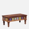 Sheesham Wood Large Coffee Table In Rustic Teak Finish