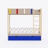 Pine Tree Single Size Bunk Bed In Electric Blue Colour
