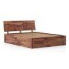 Valencia Solid Wood Queen Size Box Storage Bed In Teak Finish
