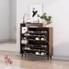 Hexa Red Engineered Wood Shoe Rack in Flower Wenge Colour