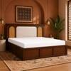 Virasat Solid Wood Comfort King Bed Hydraulic Storage Provincial Teak Finish Mattress 72 x 78 Inches