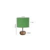 Freya Green jute & solid wood table lamp