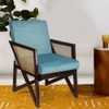 Xavier Solid Wood Accent Chair in Blue Colour