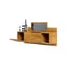 Hexa Red Engineered Wood Wall Mount Dressing Table in Giant Wood and Frosty White Colour