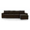 Apollo Compact Sofa (Colour : Chocolate, Cushion : Soft, Seating Capacity : Right Aligned 3 Seater + Right Aligned Chaise)