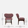 Twilight Solid Wood Accent Chair in Pink Colour