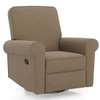 Diaz Rocker Swivel Recliner In Beige Micro Velvet
