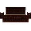 Moglis Solid Wood King  Size Bed With Drawer Storage (Walnut Finish)
