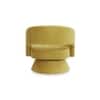 Aracell Solid Wood Accent Chair in Yellow Colour