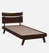 Asher Solid Wood Single Size Non Storage Bed In Provincial Teak Finish