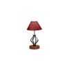Aniya Maroon Jute Table lamp with Wood & Iron Base