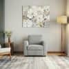 Apollo High Back 1 Seater Fabric Sofa in Granite Weave Colour