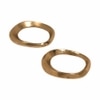 Metalsmith Metal Napkin Ring Set of 2 Gold Finish Dining Table Accessory