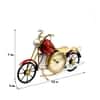 Desert Art Metal Handpainted Red Bike Table Clock Showpiece