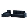 Apollo Sofa (Colour : Cobalt, Cushion : Soft, Back Type : High Back, Seating Capacity : Left Aligned 3 Seater + Left Aligned Chaise)