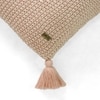 Moss Knit Pearl Pink Natural Cushion Cover 16X16  Inches