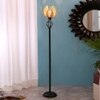 Astor Black Cotton Shade Floor Lamp