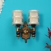 Eliante Modern Wall Lights Mild Steel & Glass Material Antique & Champaign Finish
