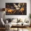 The Castle Decor Beautiful Bird Wall Art Set of 5 27x48 Inch