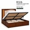 Riva Solid Wood Comfort King Bed Hydraulic Storage Provincial Teak Finish Mattress 72 x 78 Inches