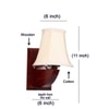 Devansh Wood Wall Mounted Lamp With Off-White Cotton Shade