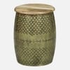 Dynasty Metal Side Table in Gold Finish