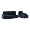 Apollo Compact Sofa (Colour : Cobalt, Cushion : Soft, Back Type : High Back, Seating Capacity : Right Aligned 3 Seater + Right Aligned Chaise + Ottoman)