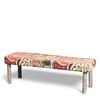 Asteria Solid Wood 2 Seater Bench In Multi Colour Israel Print Kantha Fabric