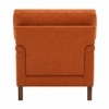 Dexter Boucle Fabric Lounge Chair in Orange Colour