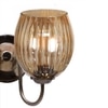 Devansh Steel Electric Wall Light in Steel Colour with Lavender Shade Count of 2 Lights