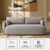 Cozychic Wood 3 Seater With Upholstery Non Storage Sofa In Grey Colour