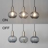 OPALINE Globe Linear Cluster Hanging Pendant Light In Smoke Glass And Chrome Finish Metal